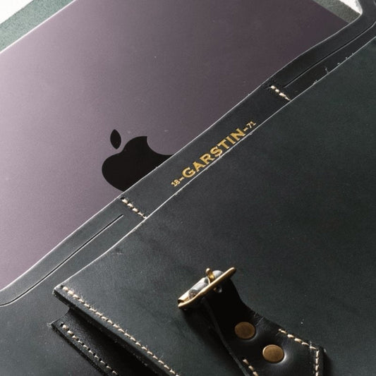 Leather Satchel - Racing Green