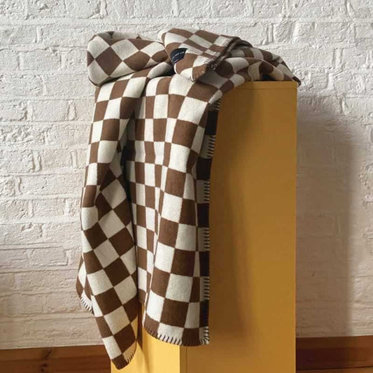 Recycled Cotton Sona Throw - Coffee