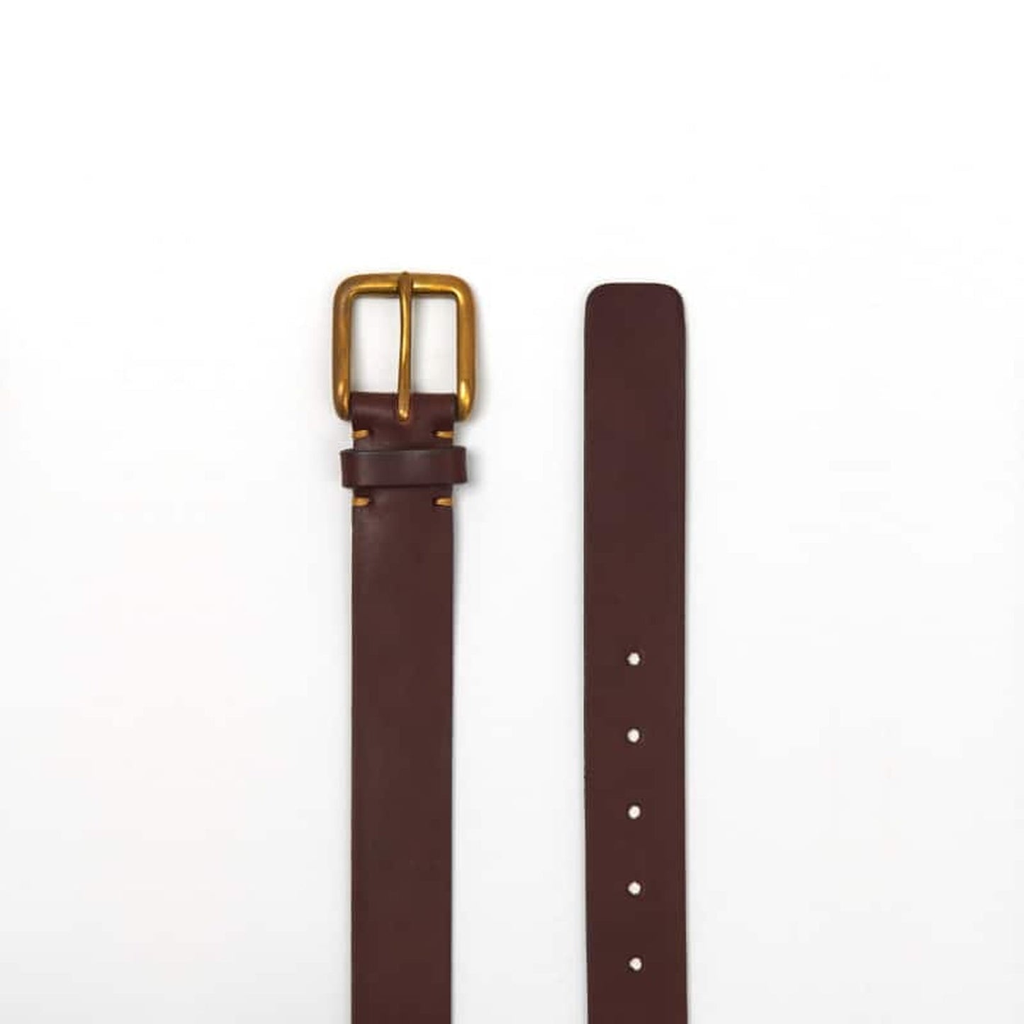 Russet Brown Brass Modernist Belt