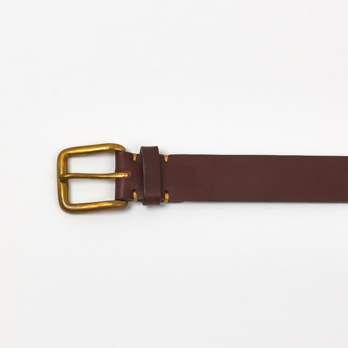 Russet Brown Brass Modernist Belt