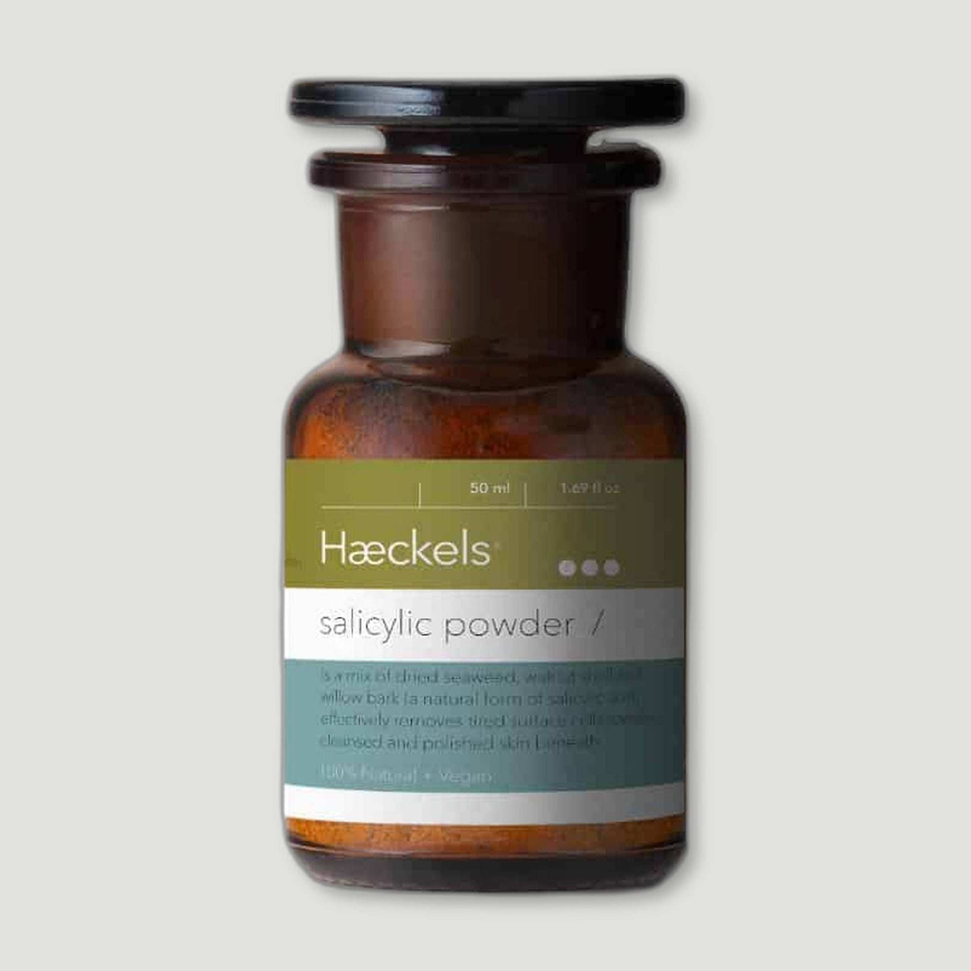 Salicyic Powder With Seaweed And Bark Extract from Haeckels - British Made Seaweed Skincare