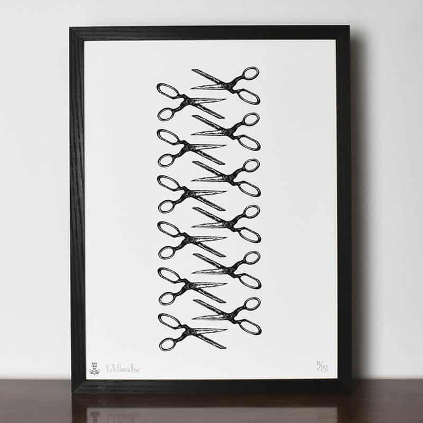 Scissor Pattern Limited Edition Print 12" x 16"