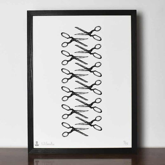 Scissor Pattern Limited Edition Print 12" x 16"
