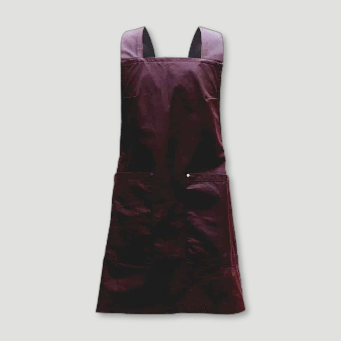 Sloe Waxed Cotton Crossover Apron from FieldwareCo - British Made Waxed Cotton Aprons