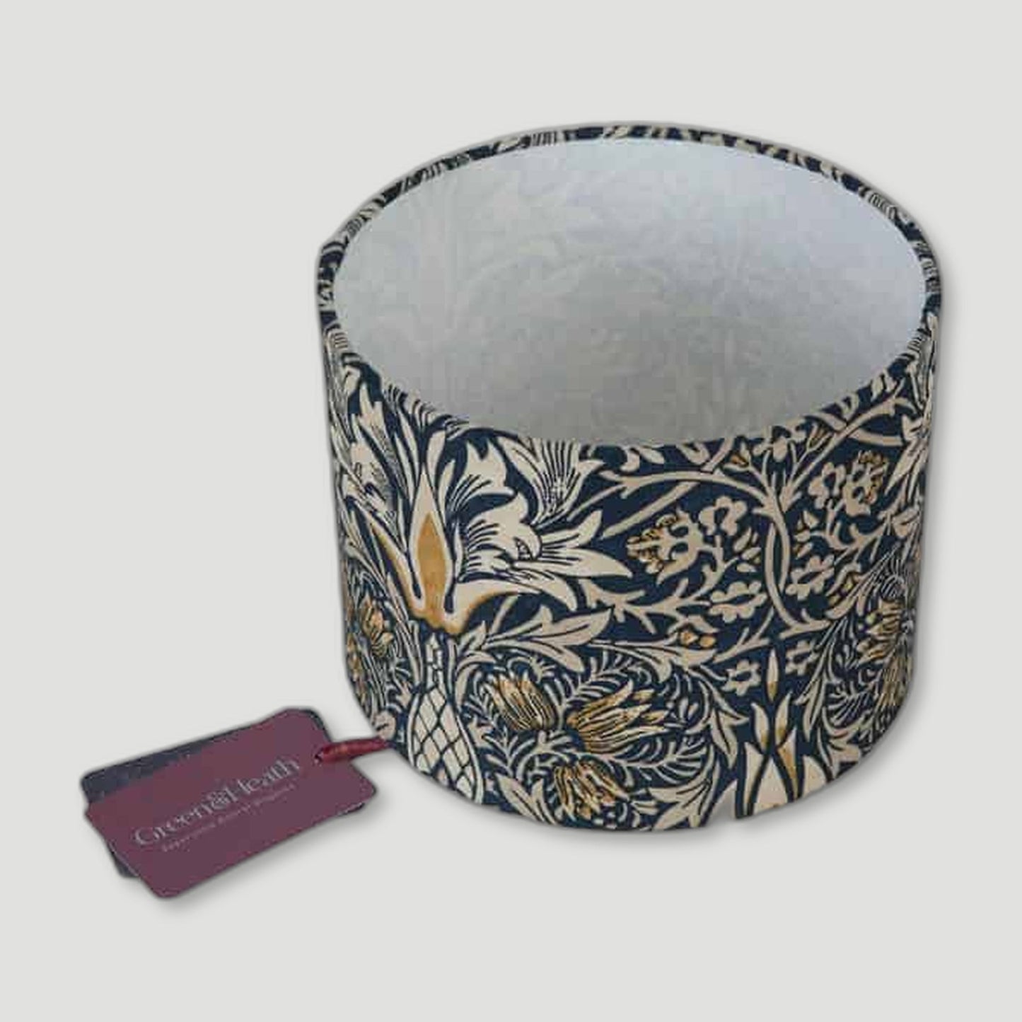 Top view of Snakeshead Cotton Lampshade 20cm from Green&Heath - British Made Homeware