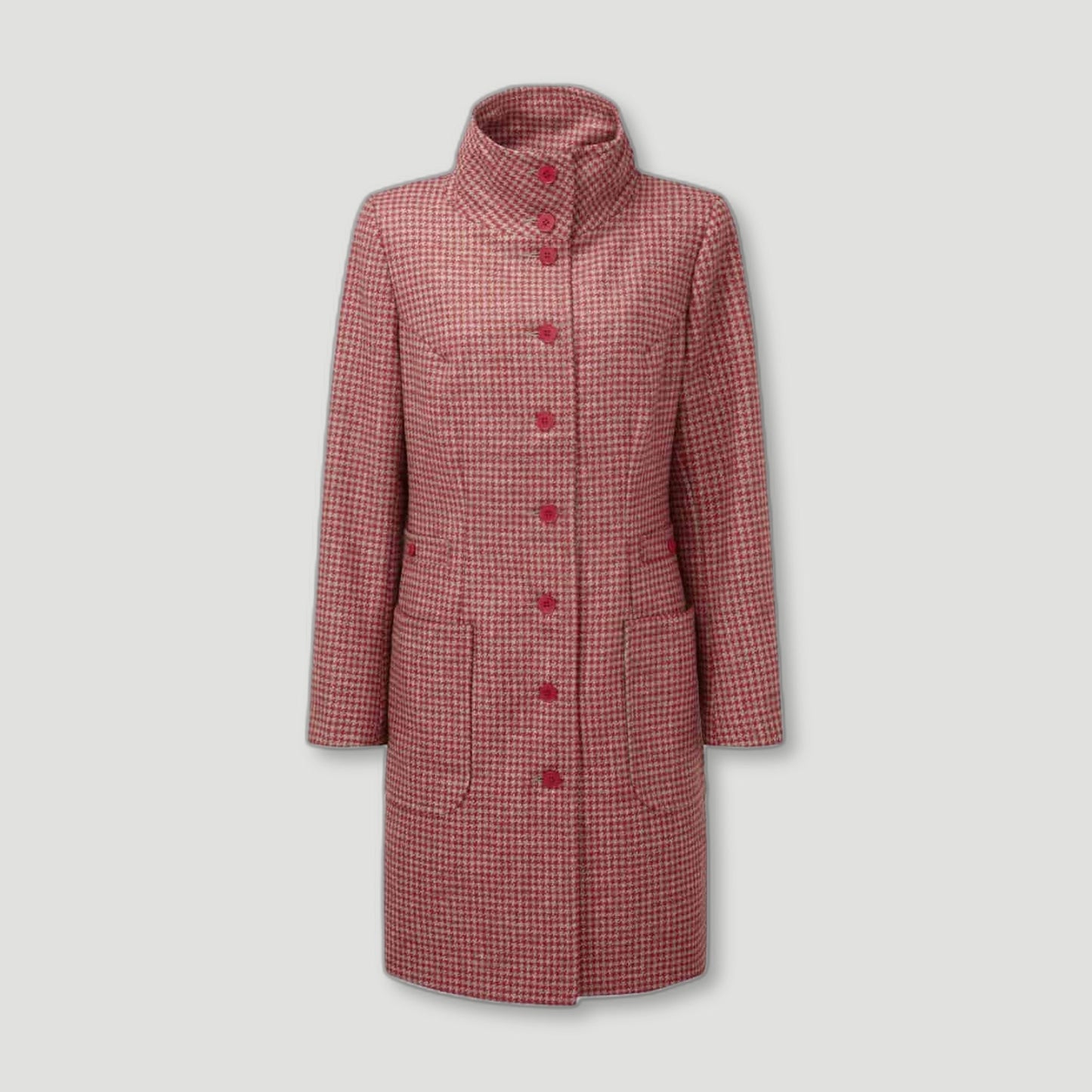 Front view of Sycamore Ladies Coat from Izzy Lane - British Made Wool Clothing