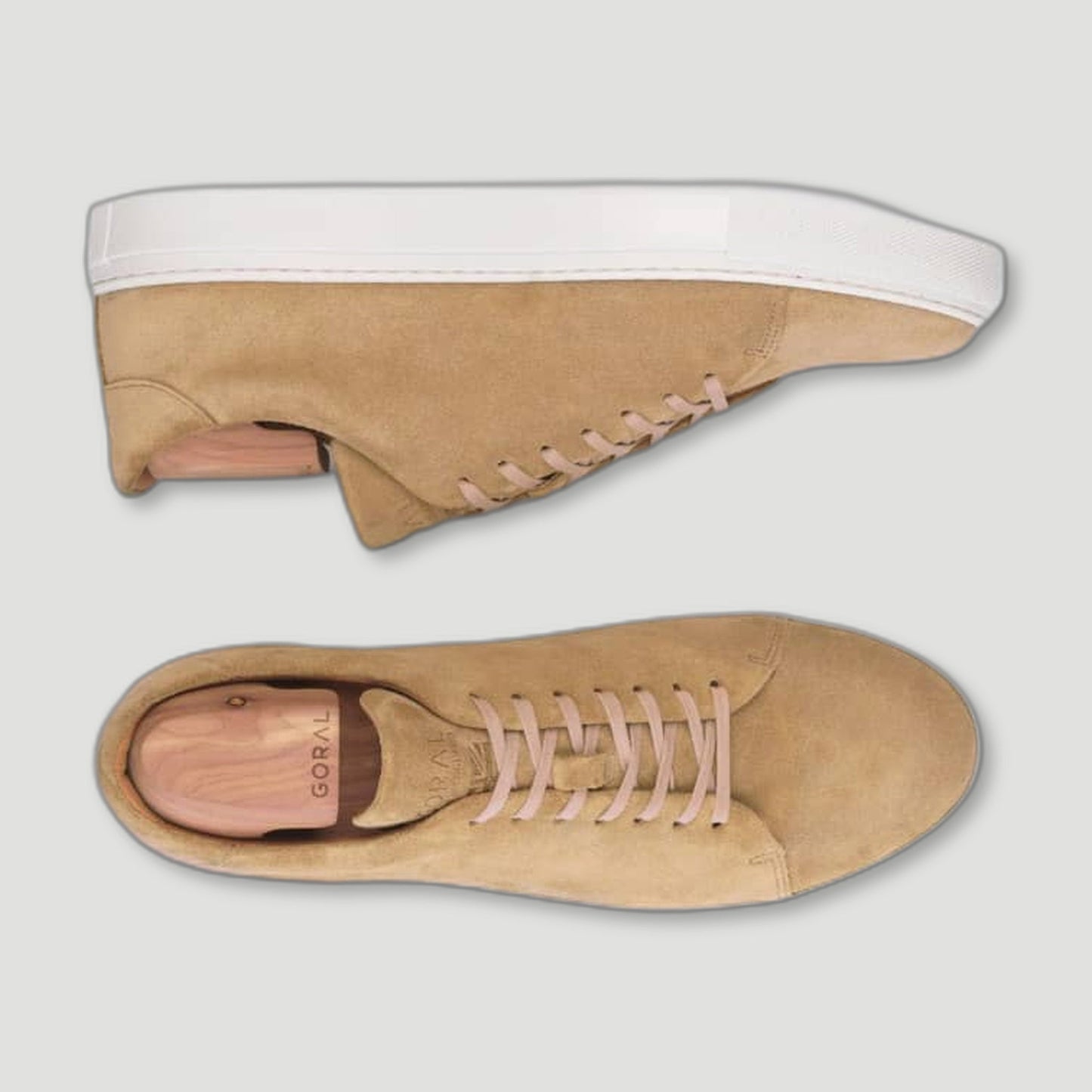 Top view of The Mellor II Go Rain Cauro Sneakers from Goral - British Made Trainers