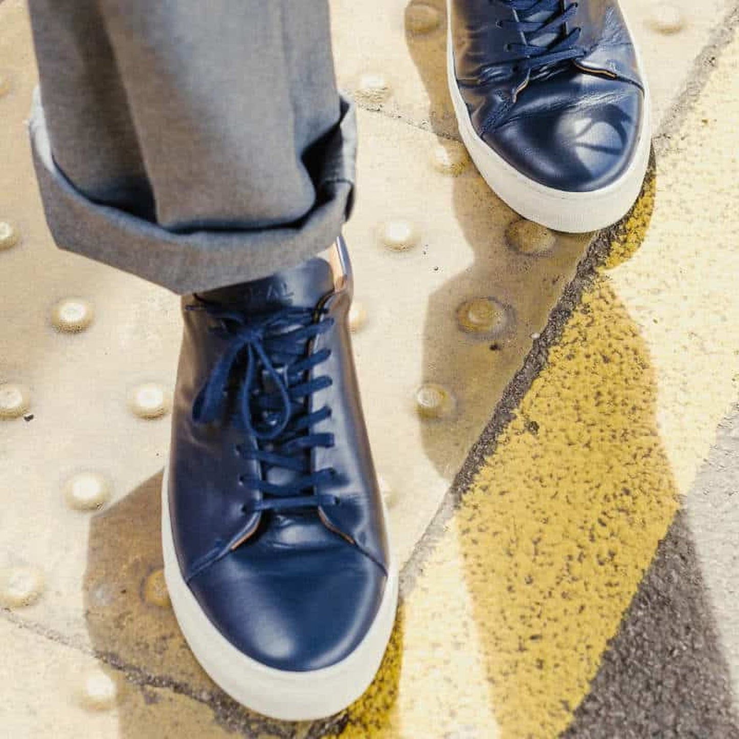 The Mellor II Navy Calfskin Sneakers