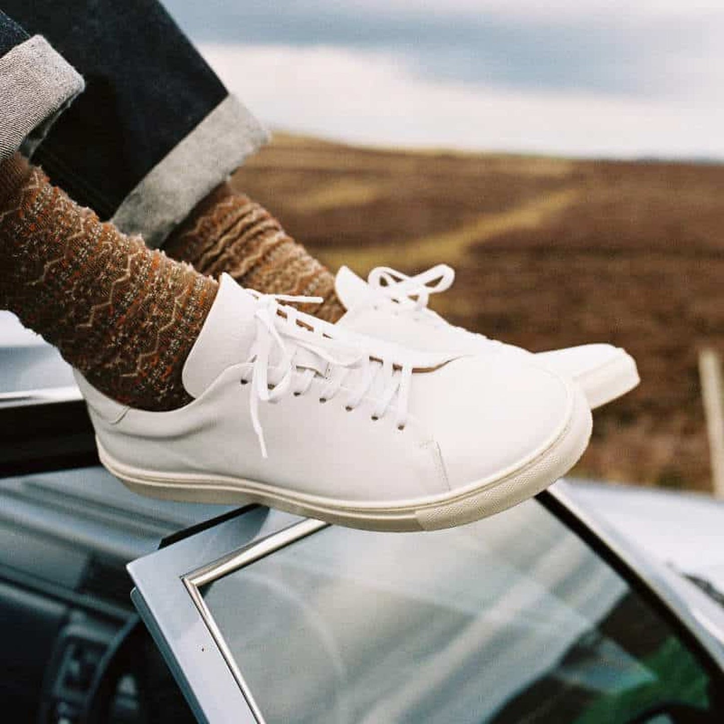 The Mellor II White Calfskin Sneakers