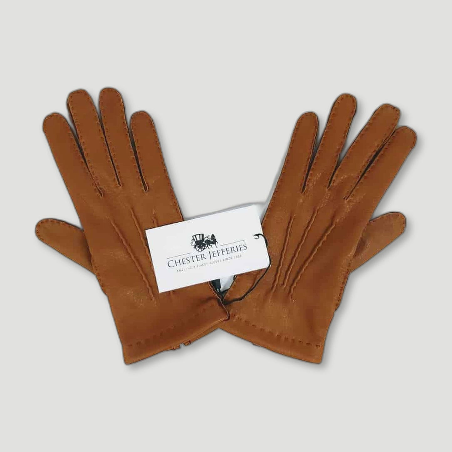 Tag detail of The Park Lane Tan Ladies Gloves from Chester Jefferies - British Made Leather Gloves