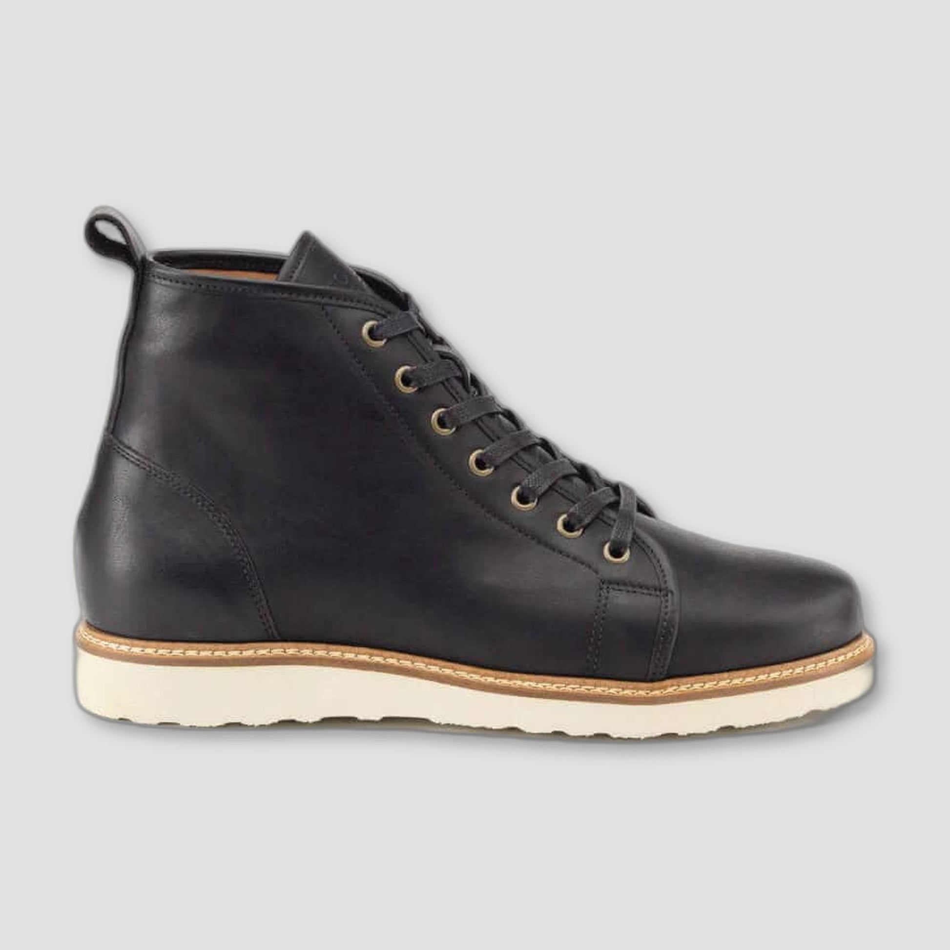 Side view of The Whitley - Hunter Black Boot from Goral - British Made Trainers