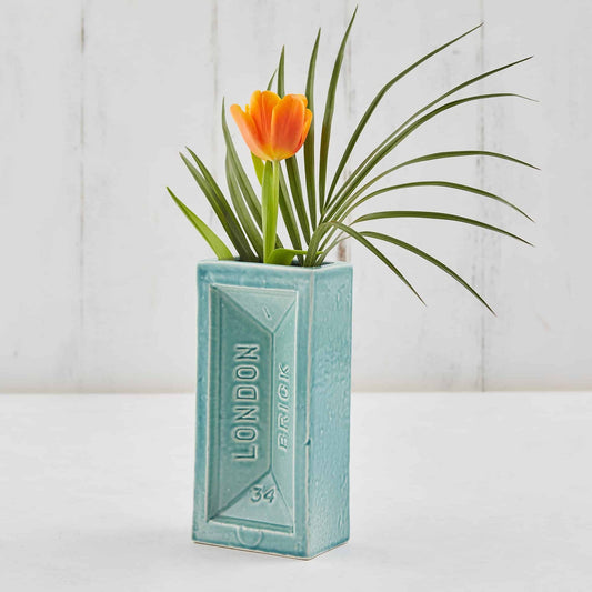 Turquoise London Brick Vase