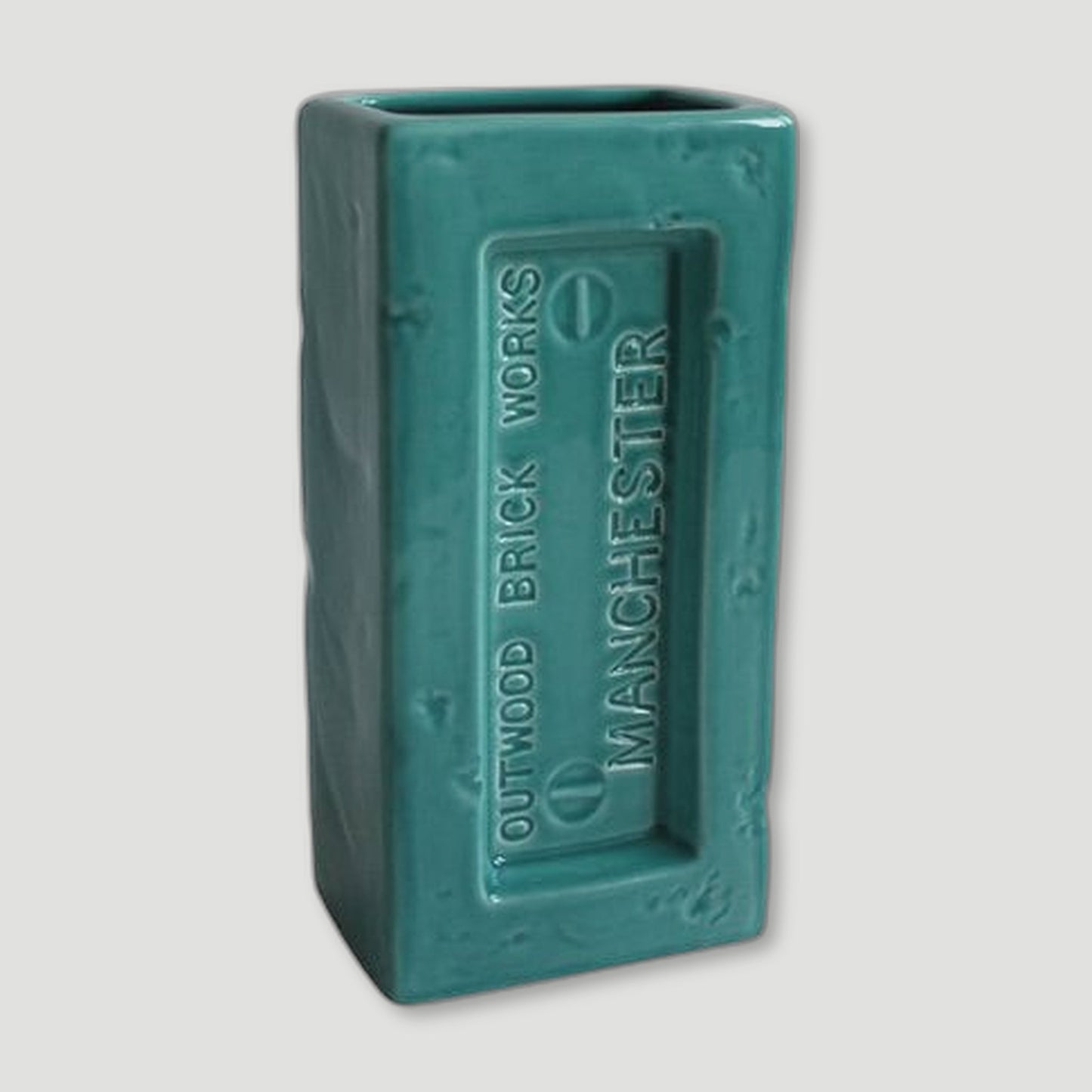 Turquoise Manchester Brick Vase