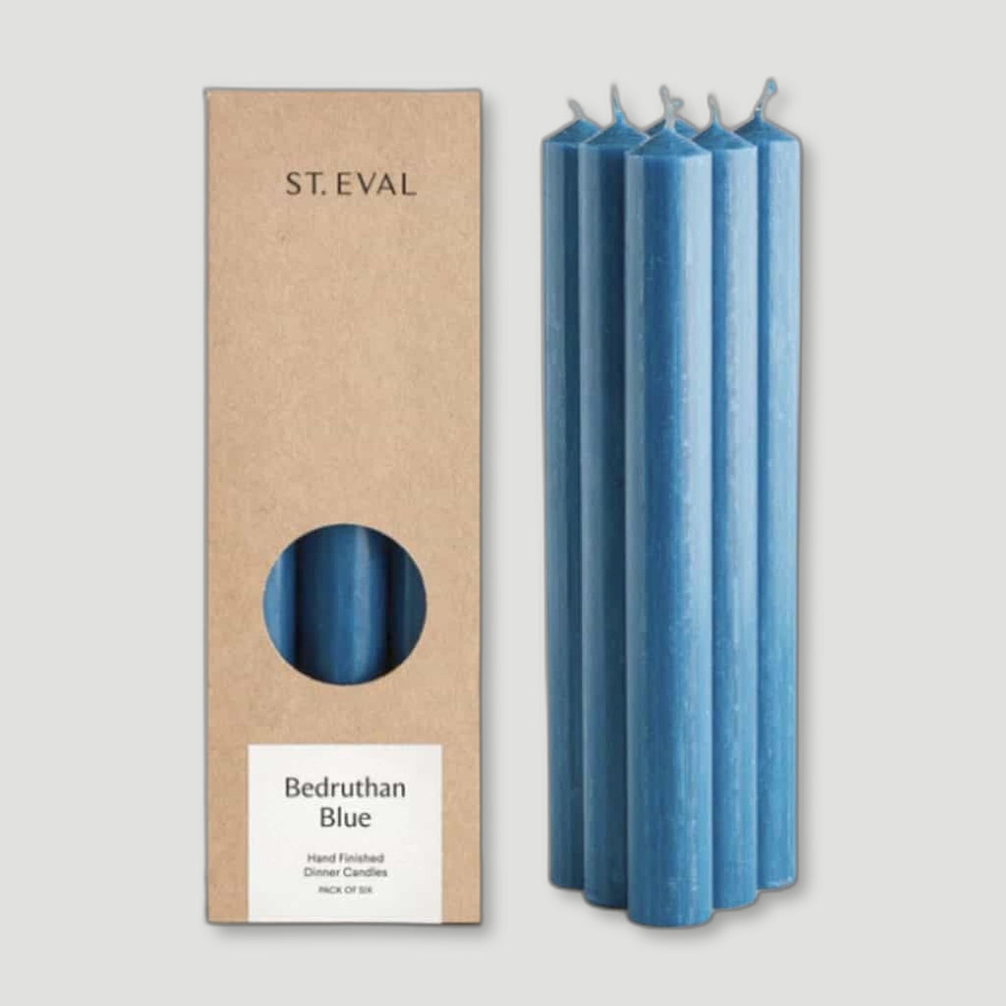 Two Pack Blue Dinner Candles from St Eval Candles - British Made Candles