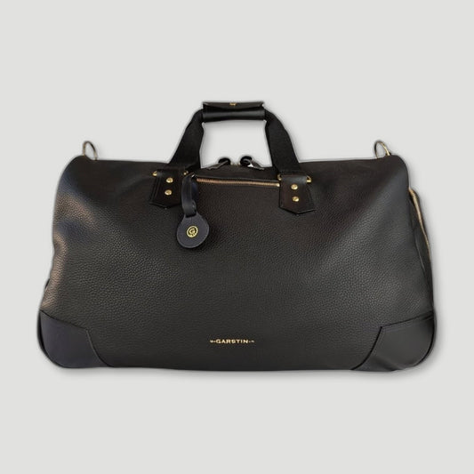 Ultimate Apple Tech Leather Weekender Bag - Ebony Black from Garstin 1871 - British Made Leather Accessories