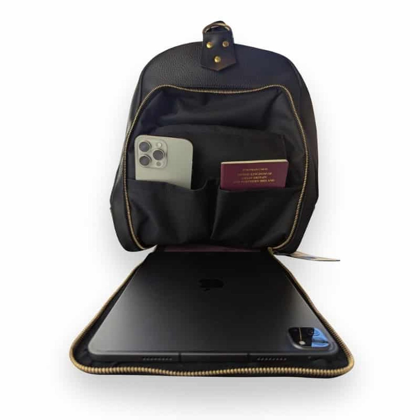 Ultimate Apple Tech Leather Weekender Bag - Ebony Black
