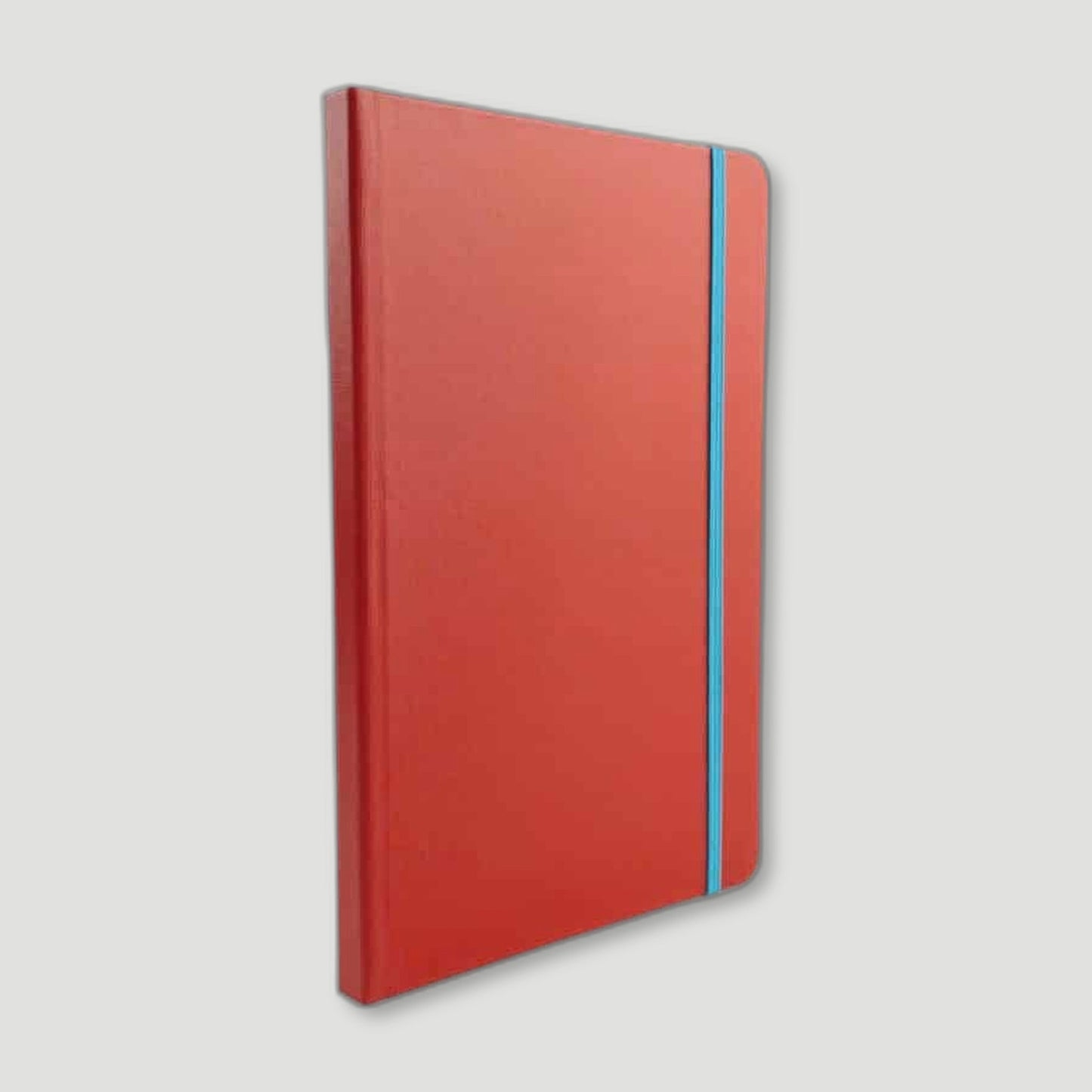 Back view of Vibrant Buckram Red Notebook from The Stamford Notebook Co - British Made Stationery