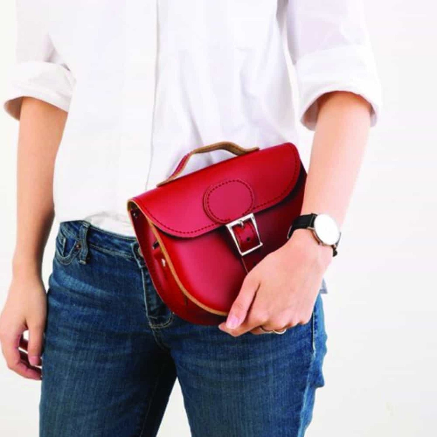 Vintage Red Half-Pint Satchel