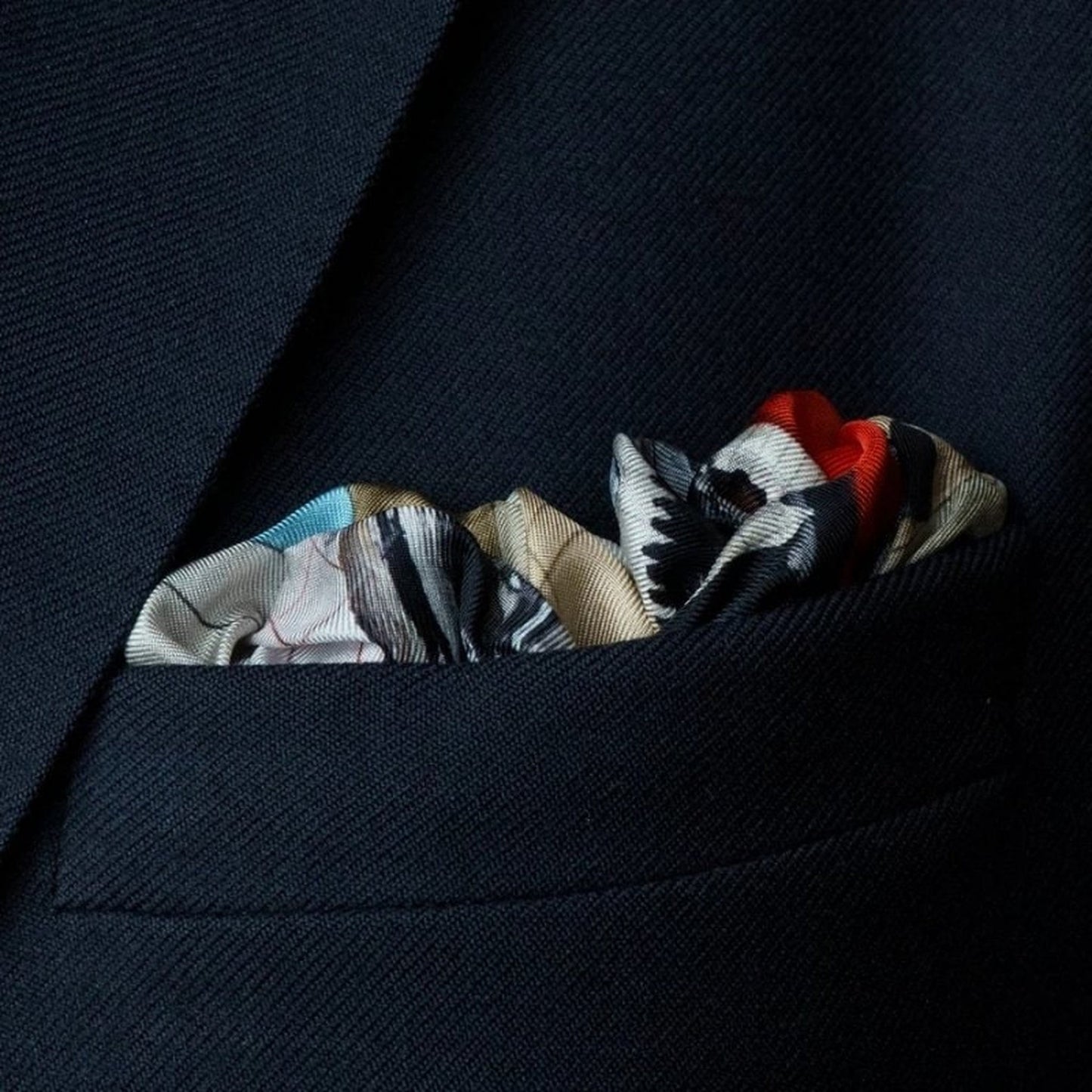 Vintage Velocity Silk Pocket Square