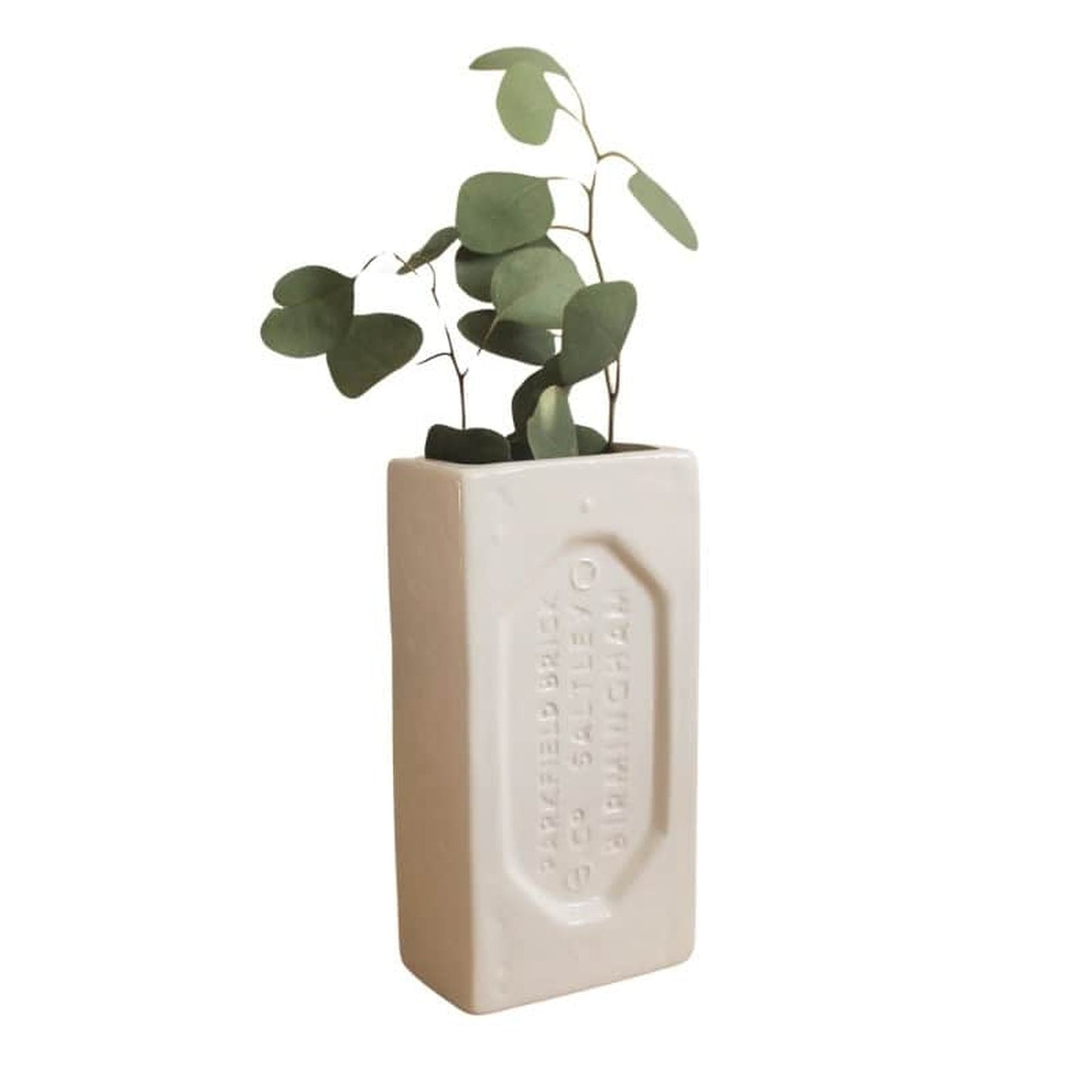 White Birmingham Brick Vase