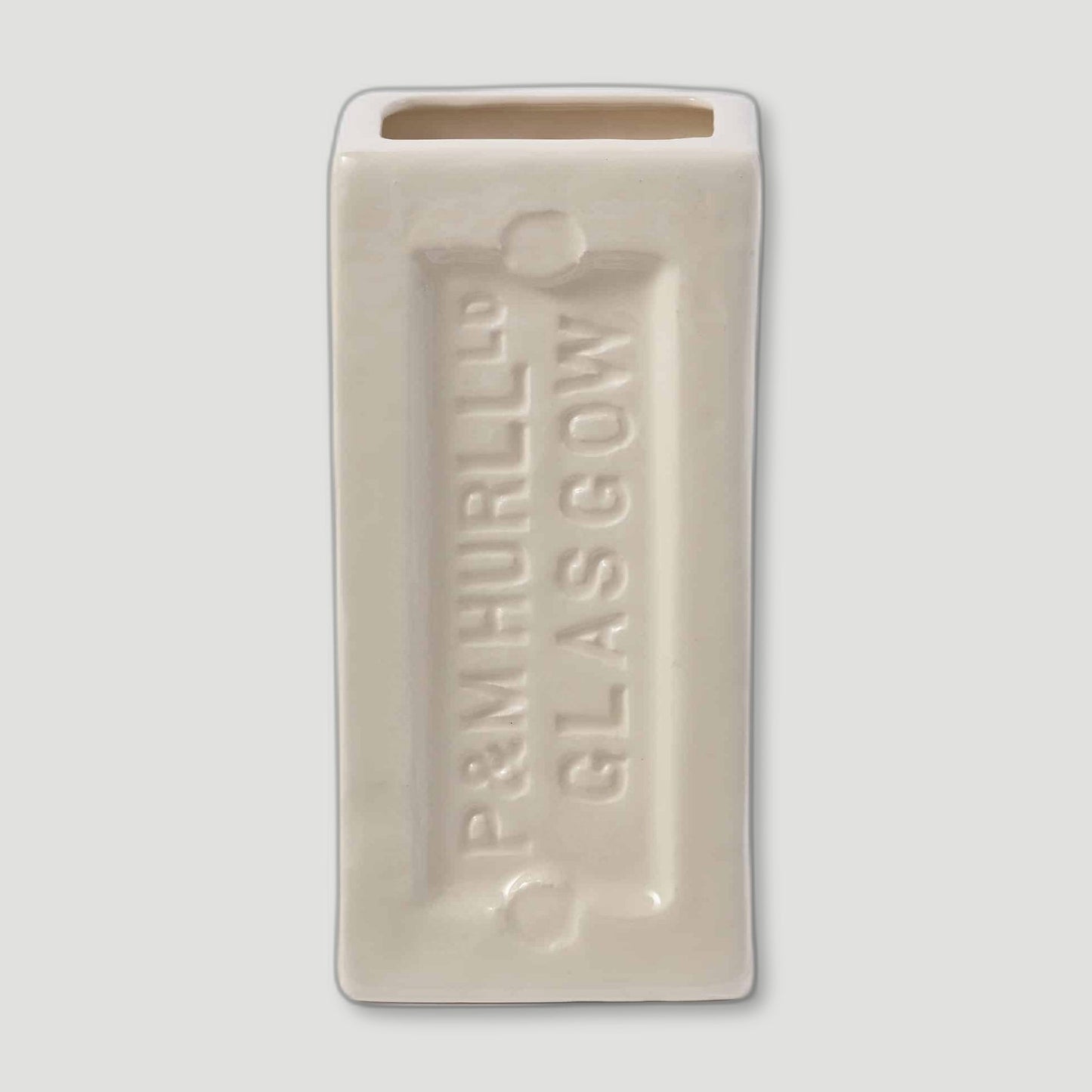 White Glasgow Brick Vase