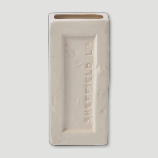 White Sheffield Brick Vase