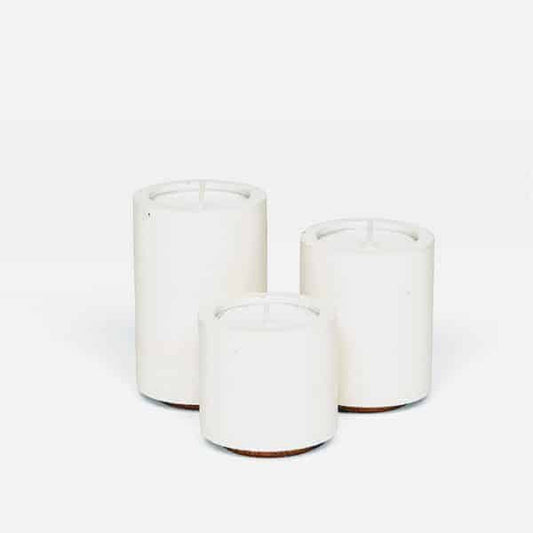 White Tea Light Trio