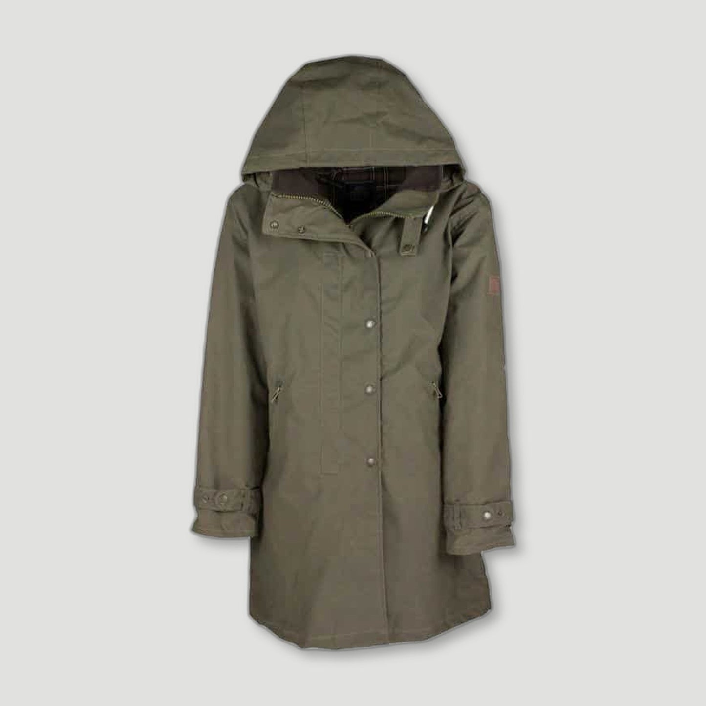 Women's Brighton Staywax Parka - Dark Olive from Oxford Blue - British Made Waxed Jackets