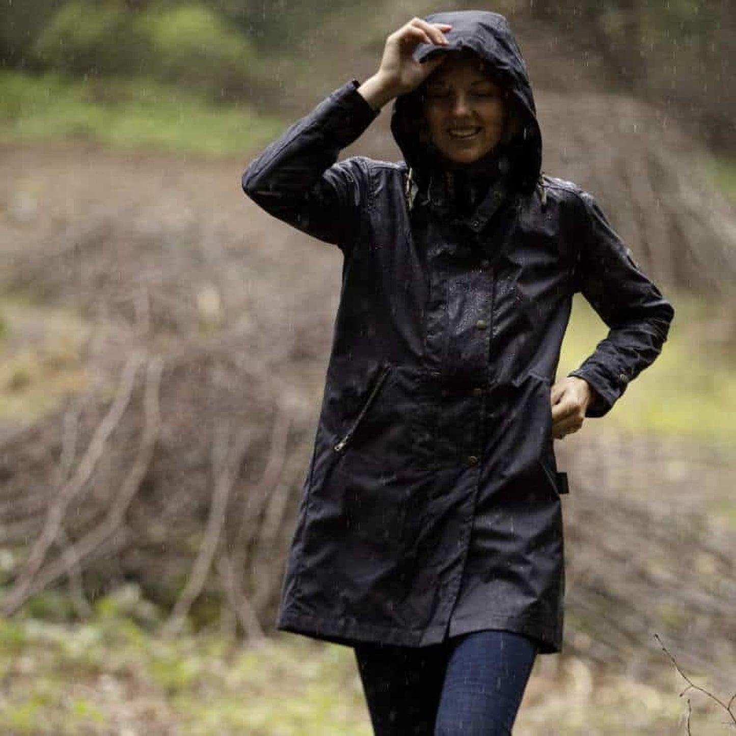 Women's Brighton Staywax Parka - Navy