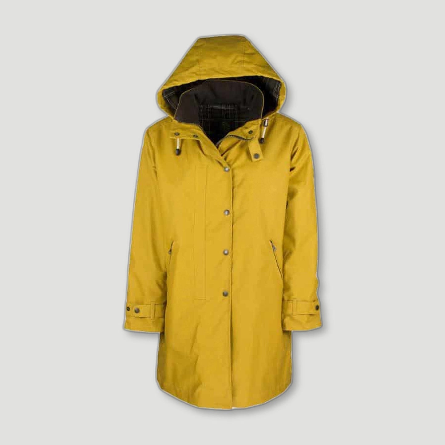 Women's Brighton Staywax Parka - Mustard from Oxford Blue - British Made Waxed Jackets
