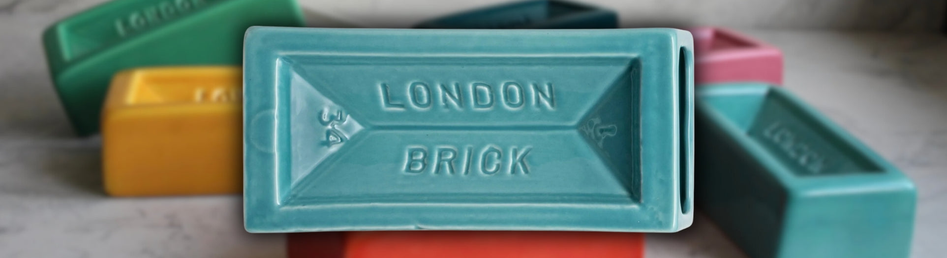 London brick vase and dish