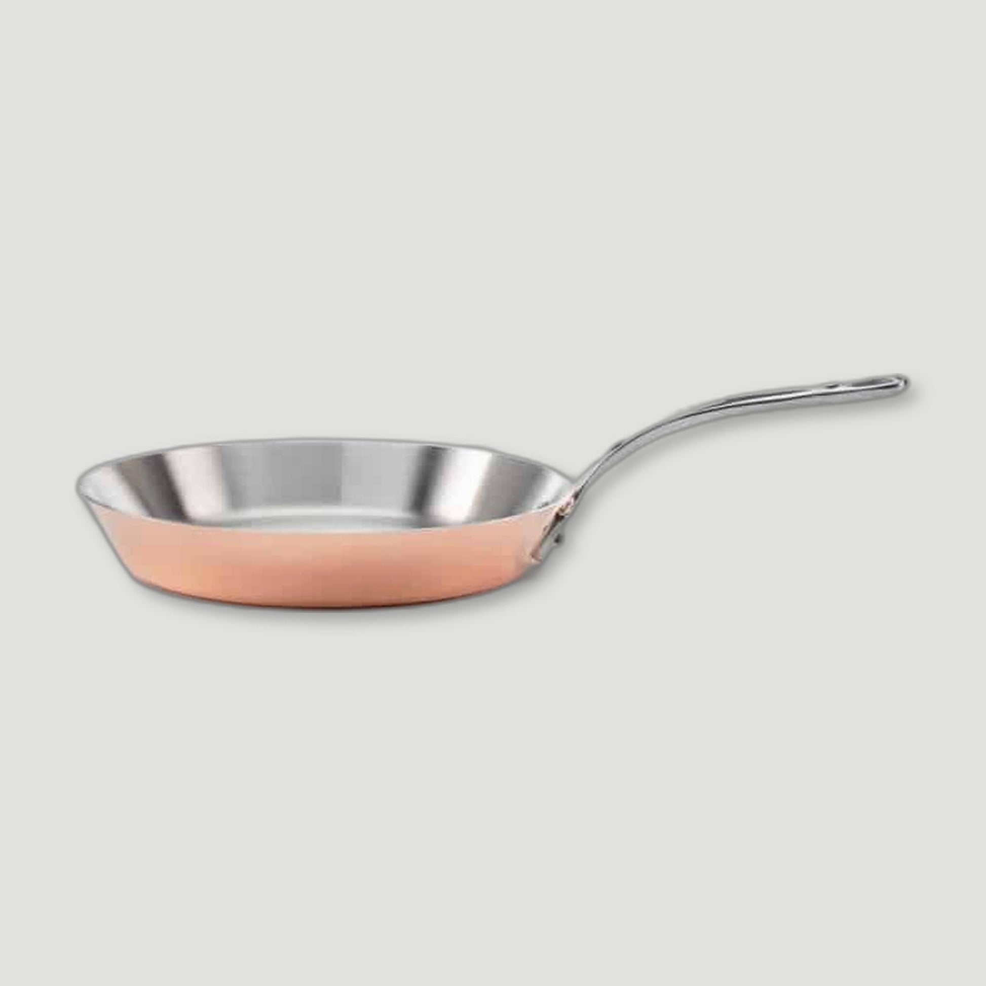 Side view of 26cm Copper Induction Frying Pan from Samuel Groves - British Made Cookware