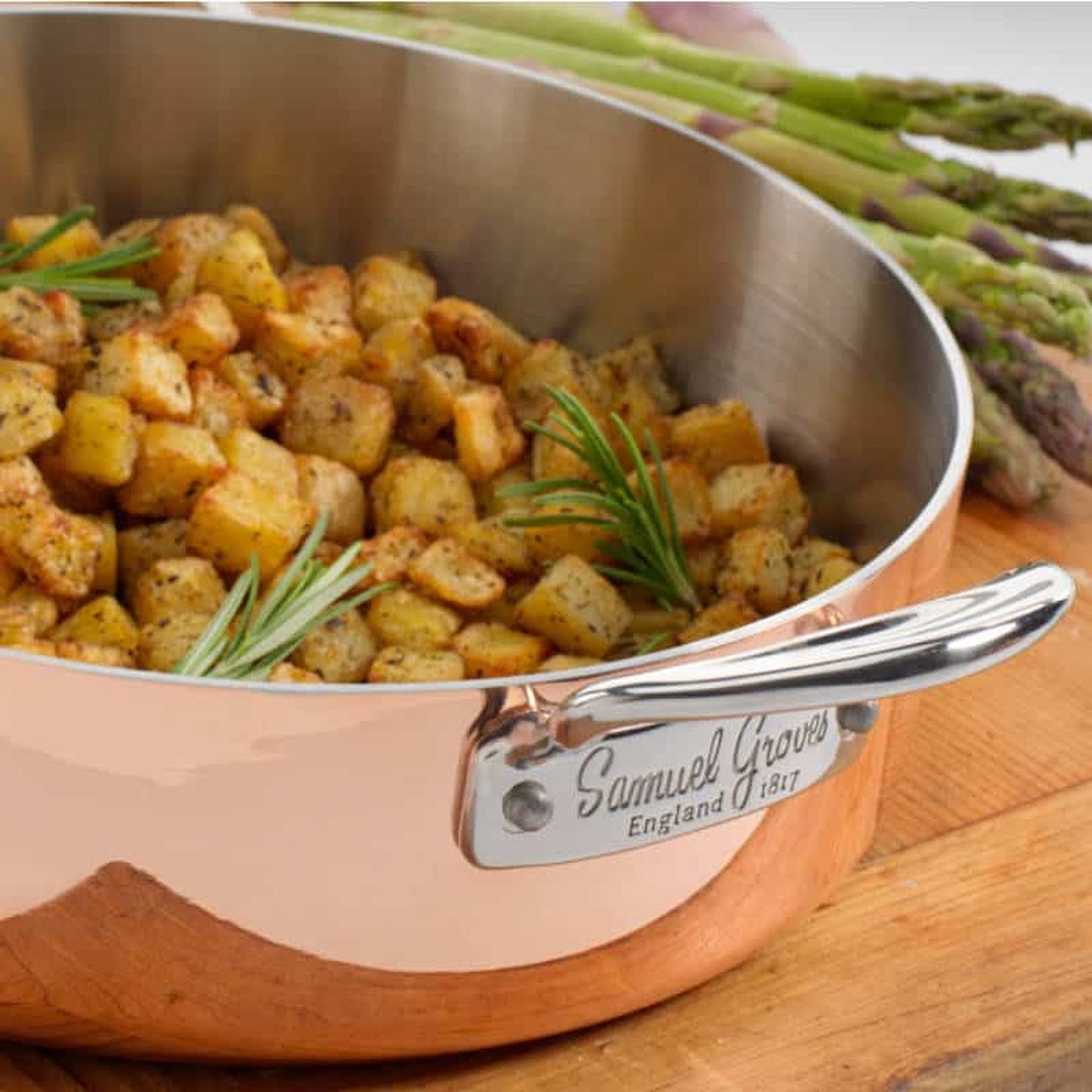 26cm Copper Induction Sauté Pan & Lid