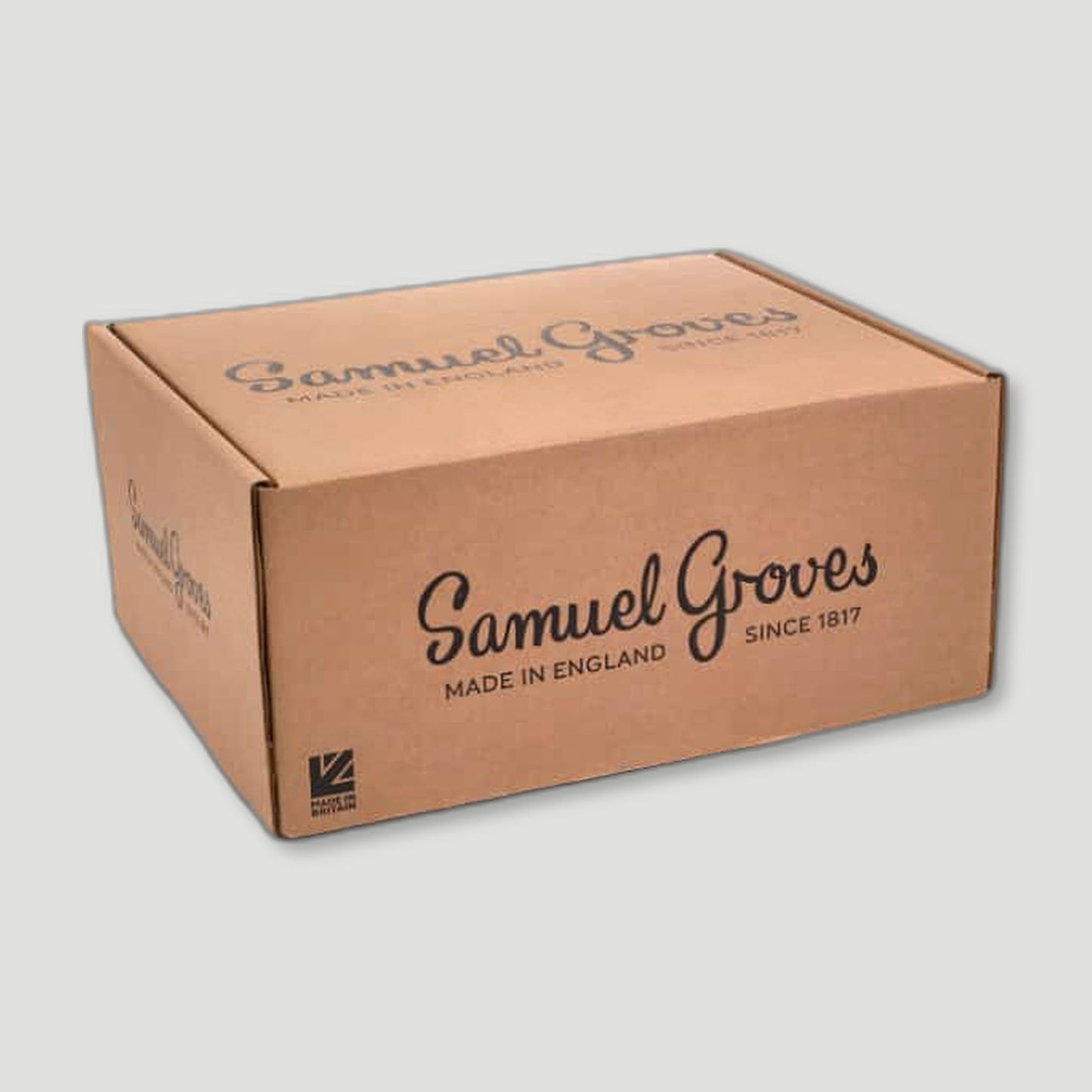 Packaging of 26cm Copper Induction Sauté Pan & Lid from Samuel Groves - British Made Cookware