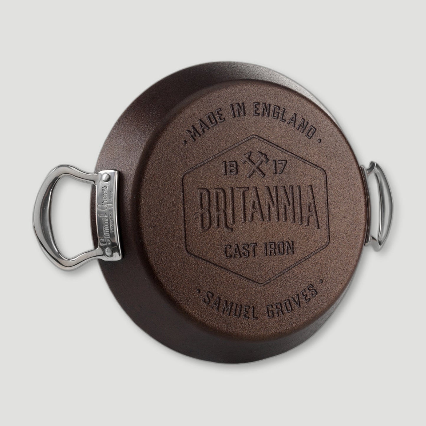 28cm Cast Iron Double Handled Skillet from Samuel Groves - British Made Cookware