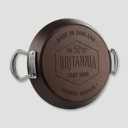 28cm Cast Iron Double Handled Skillet from Samuel Groves - British Made Cookware