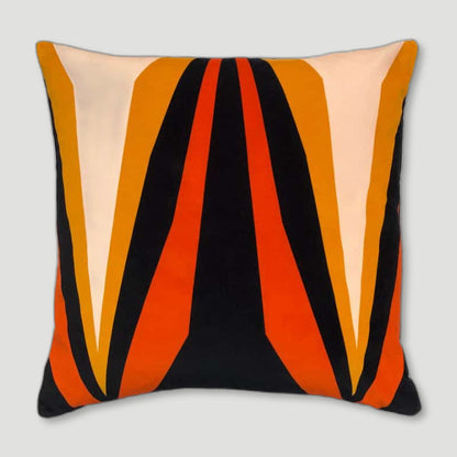 Front view of Ada Ochre Cushion from One Nine Eight Five - British Made Homeware