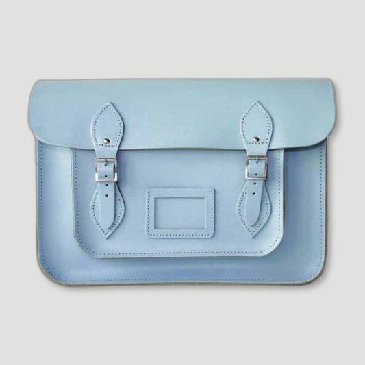 Aegean Blue Leather Satchel from The Original Satchel Store - British Made Leather Satchels