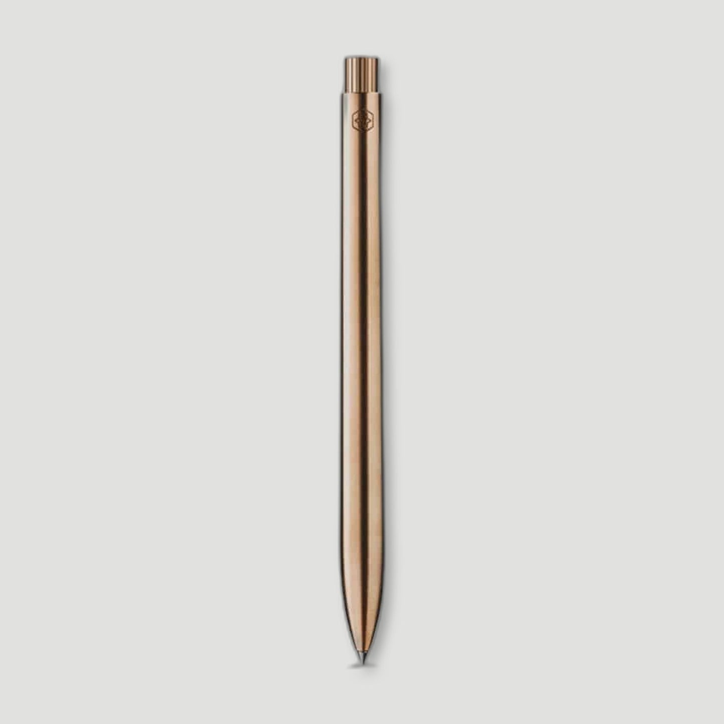 Front view of Aluminium 18ct Rose Gold Pen from Ajoto - British Made Pens