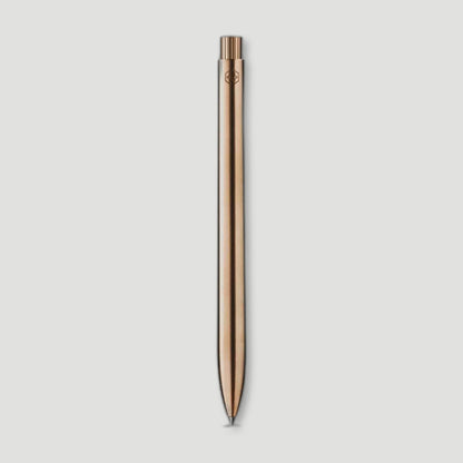 Front view of Aluminium 18ct Rose Gold Pen from Ajoto - British Made Pens