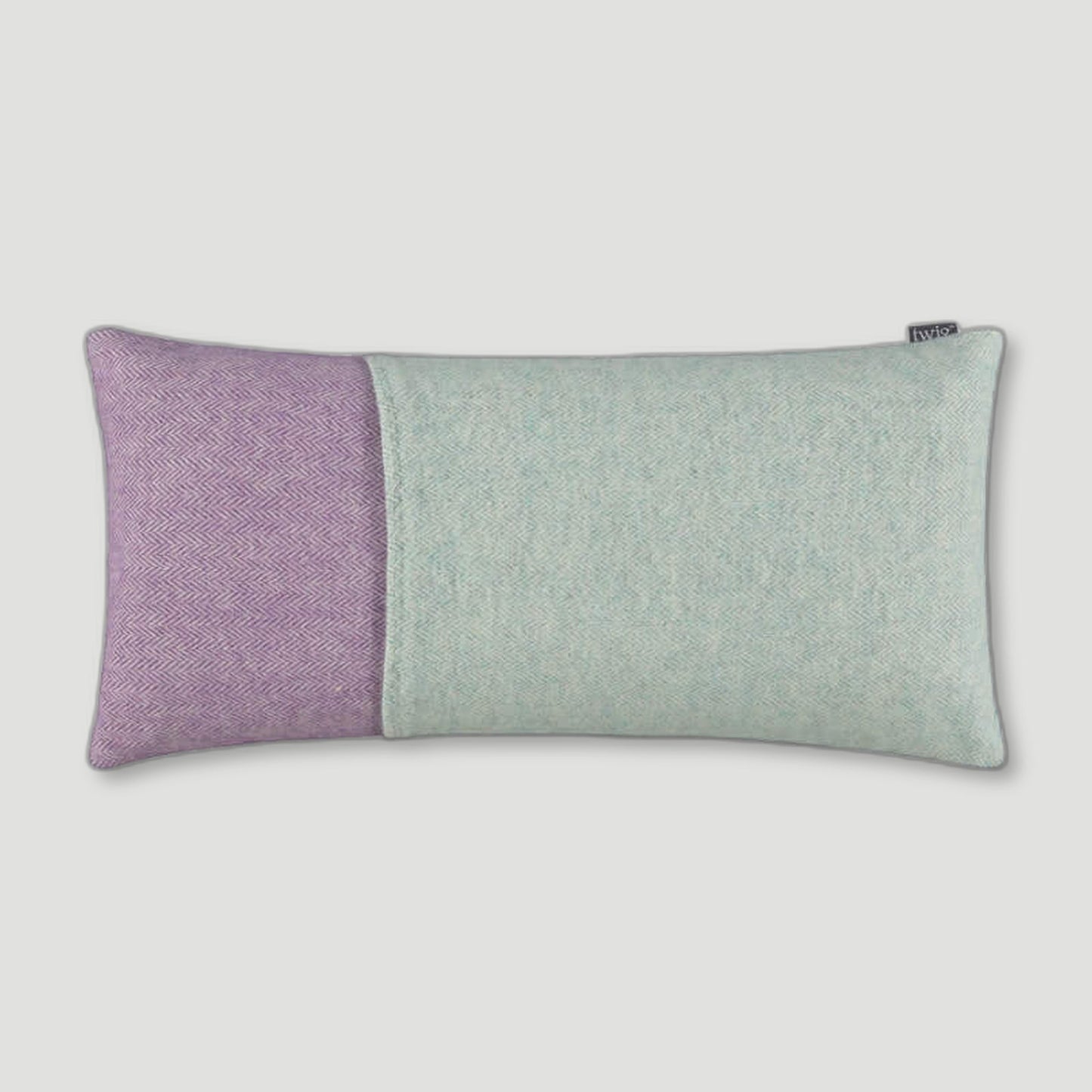 Back view of Amethyst Bolster Cushion from Twig - British Made Wool Throws