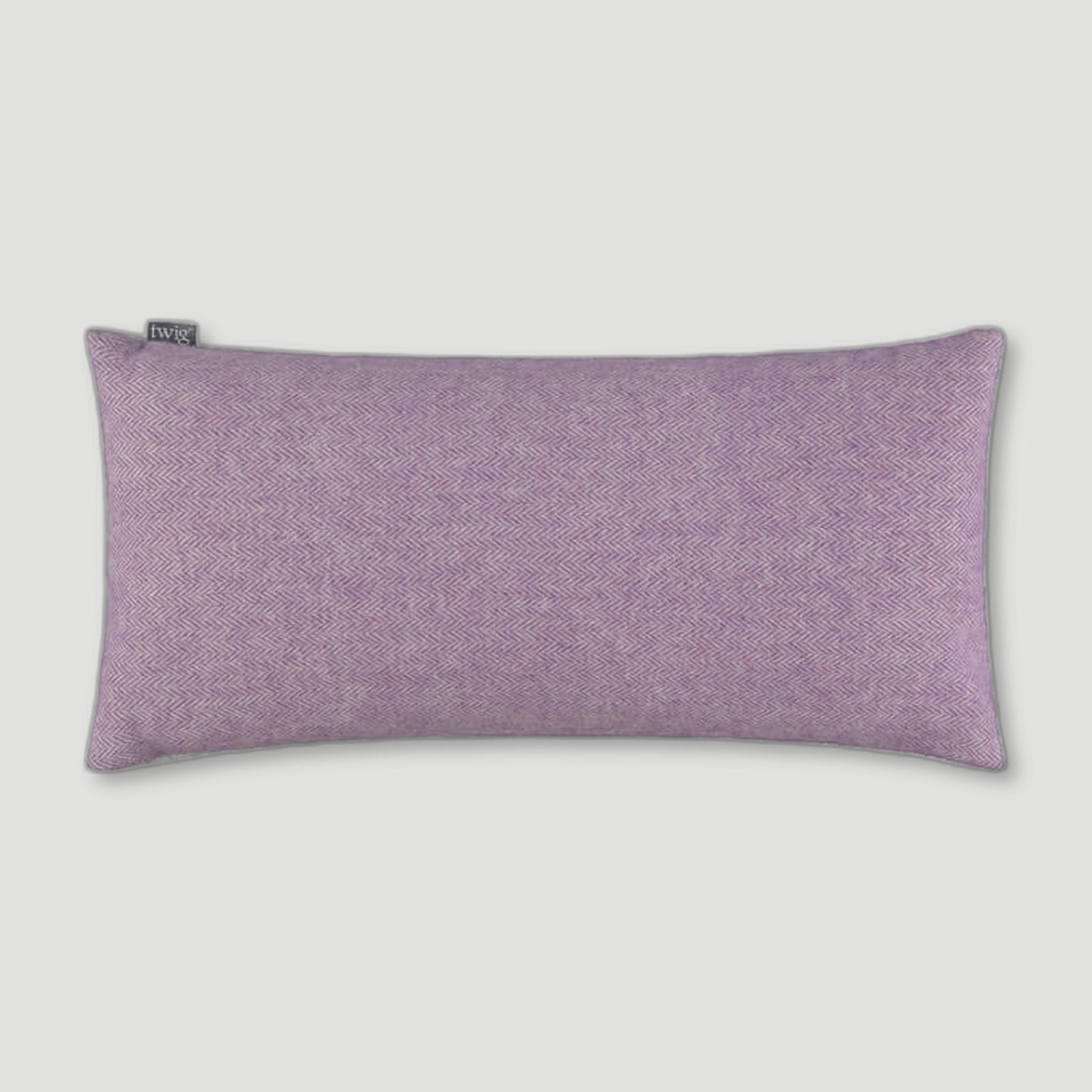 Front view of Amethyst Bolster Cushion from Twig - British Made Wool Throws