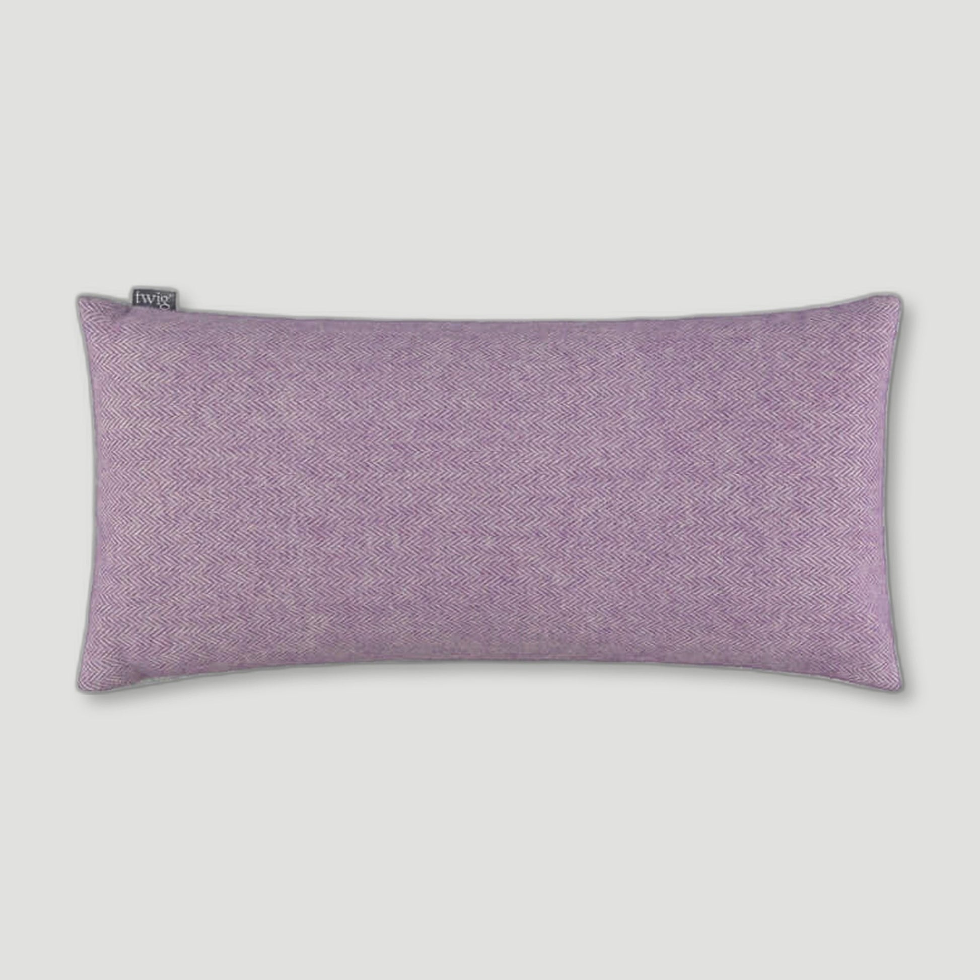 Front view of Amethyst Bolster Cushion from Twig - British Made Wool Throws