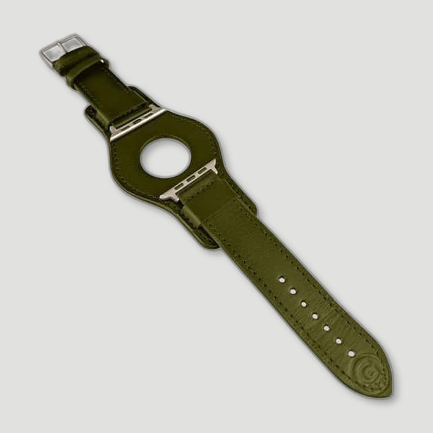 Apple Watch Ultra 2 Leather Strap - Olive Green from Garstin 1871 - British Made Leather Accessories