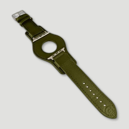 Apple Watch Ultra 2 Leather Strap - Olive Green from Garstin 1871 - British Made Leather Accessories