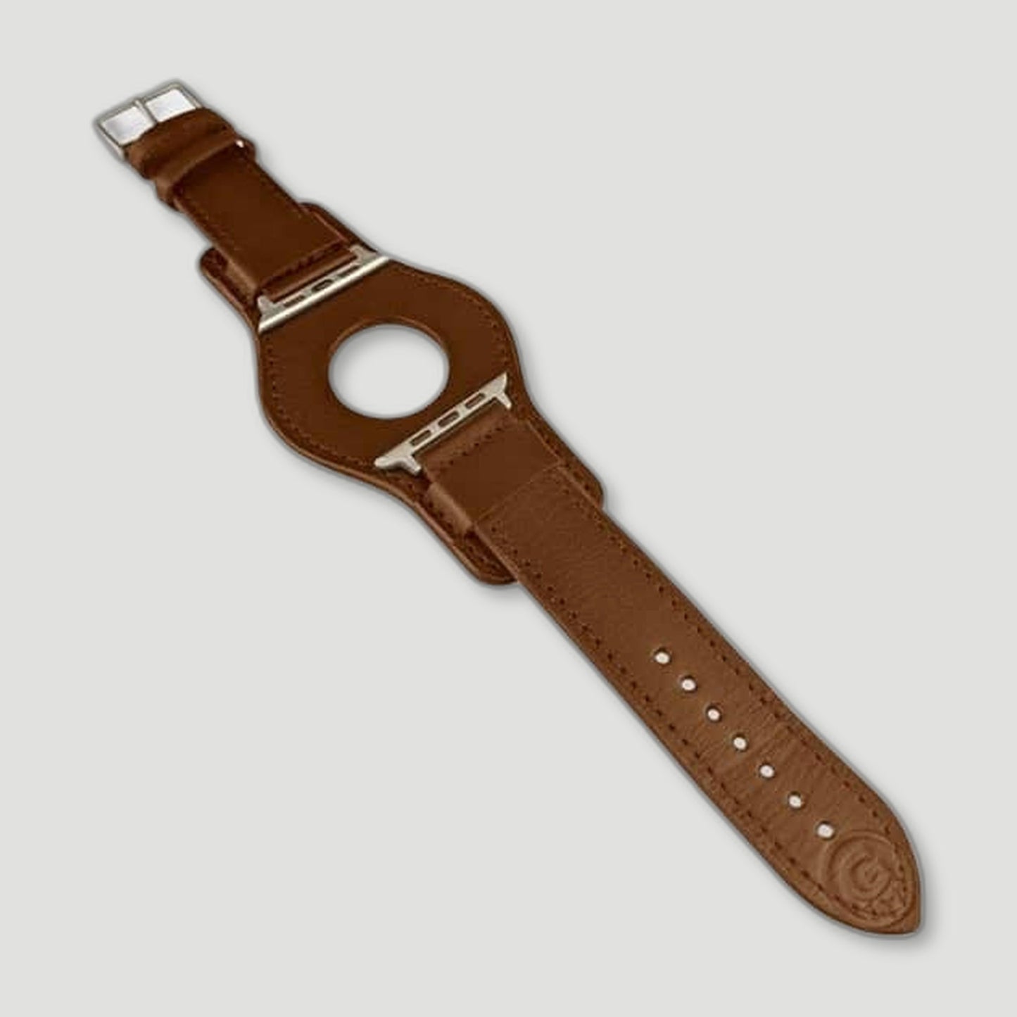 Apple Watch Ultra 2 Leather Strap - Chestnut Brown from Garstin 1871 - British Made Leather Accessories