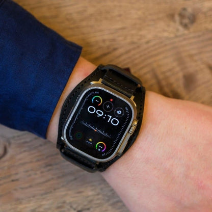 Apple Watch Ultra 2 Leather Strap - Ebony Black