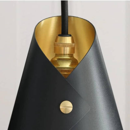 ARC Pendant in Black and Brushed Brass