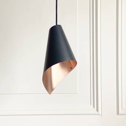 ARC Pendant in Black and Brushed Copper