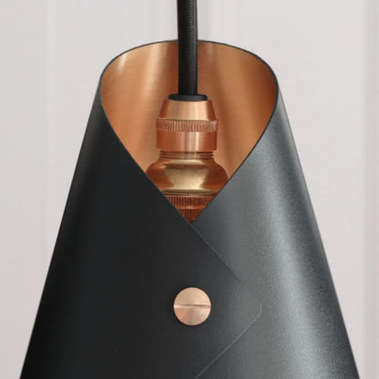 ARC Pendant in Black and Brushed Copper
